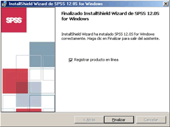 Confirmacion de la Instalacion de SPSS en Español