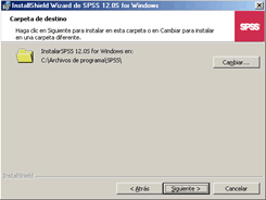 Propiedades de la instalacion de SPSS