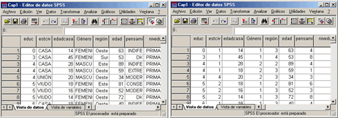 Etiquetas en los datos de SPSS