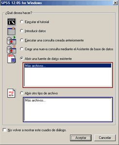 Asistente de inico de SPSS