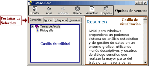 Temas de Ayuda de SPSS en Español