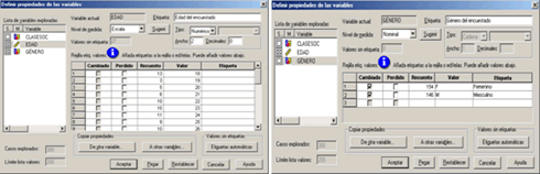 Definiendo las Variables Edad y Genero - Procedimiento Definir Propiedades de las Variables de SPSS en Español