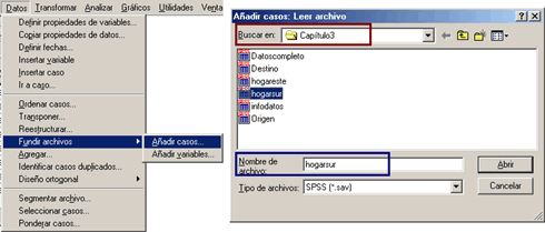 Abrir Procedimiento Fundir Archivos - Agregar Casos