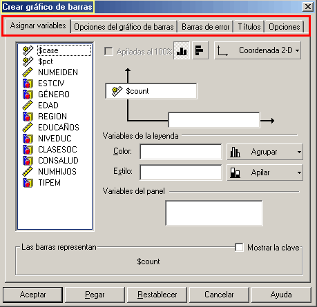 Generador de Graficos de Barras Interactivos de SPSS