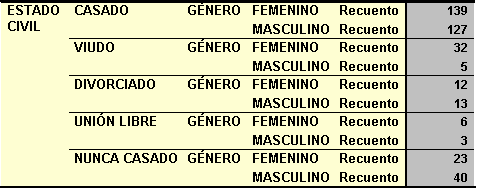 Resultados del nuevo Aspecto de Tabla creado - Editor de Tablas pivote de SPSS