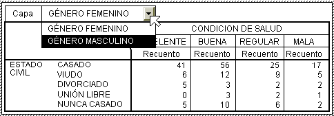 Activar las categorias de la variable de Capa